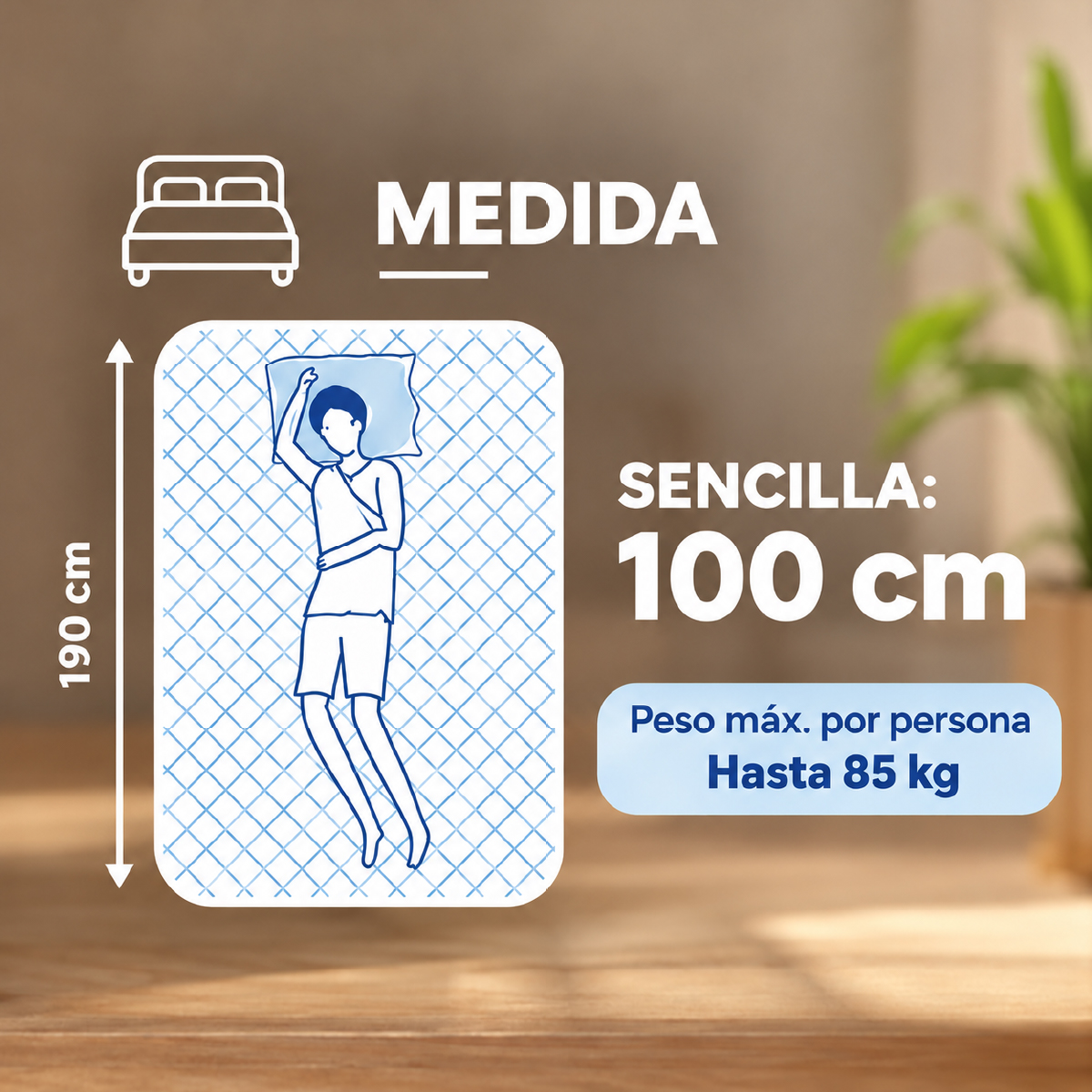 Colchón Fantasía Firmex 100x190 cm + Protector + Almohadas - Image 11