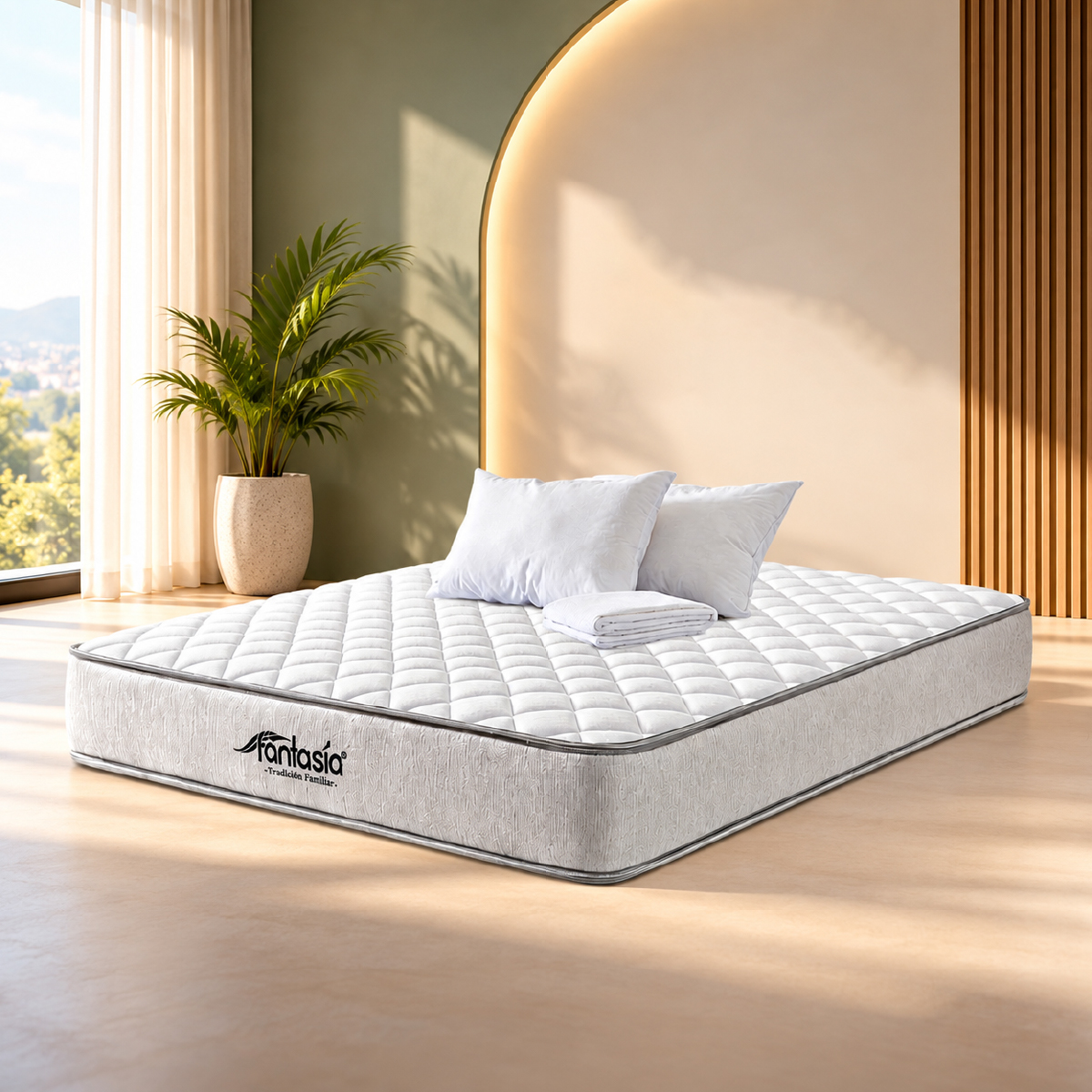 Colchón Fantasía Firmex 100x190 cm + Protector + Almohadas - Image 7